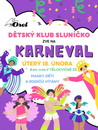 Karneval v dětském klubu Sluníčko