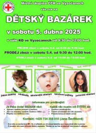 Dětský bazárek - jaro/léto 2025